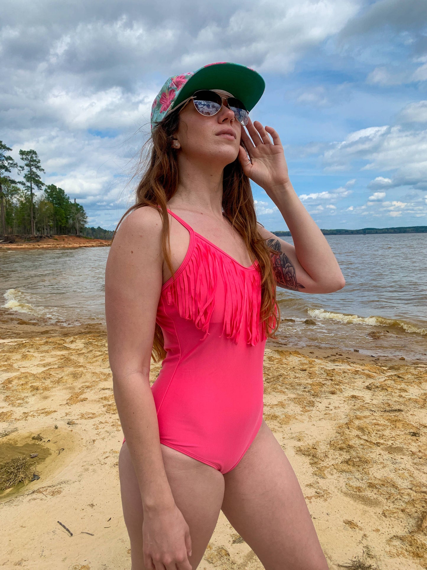 MK091 Havasu One Piece Fringe Swimsuit - 4 Colors